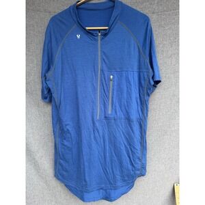 Stoic Merino Wool Large? Baselayer Short Sleeve Half Zip Pocket Shirt